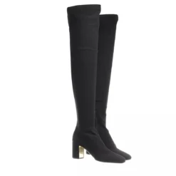 Valentino Garavani Boots Leather Black Overknee-Boots