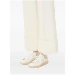 Valentino Garavani Low-Top Sneakers With Textured Sole And Chic Accen White Schnürschuhe