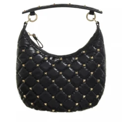 Valentino Garavani Mini Hobo Rockstud Spike 0NO nero Hobo Bag