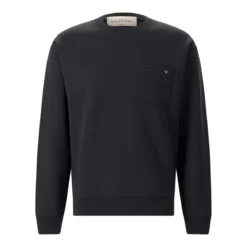 Valentino Garavani Sweatshirt aus Baumwoll-Mix schwarz