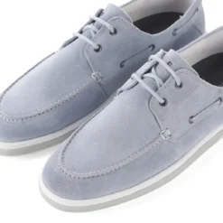 Van Bommel Schnürschuhe aus Veloursleder blau Schnürschuhe