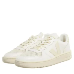 Veja V-10 Prime Leather Pure Calcaire Low-Top-Sneaker