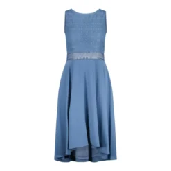 Vera Mont Cocktailkleid mit Spitze Blau Cocktailkleid