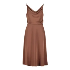 Vera Mont Kleid aus Satin Braun Midikleid