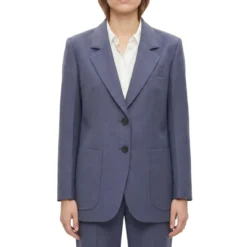 Victoria Beckham Blazer aus Schurwoll-Mix blau Blazer
