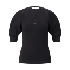 Victoria Beckham T-Shirt mit Ballonärmel Schwarz T-Shirt