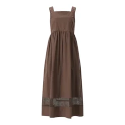 WEEKEND Max Mara Midikleid Gola aus Baumwolle braun Midikleid