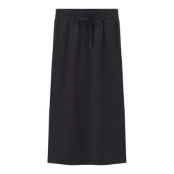 WEEKEND Max Mara Midirock aus Baumwoll-Mix schwarz Maxirock