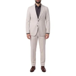 windsor. Zweiteiliger Anzug aus Baumwolle beige Hosenanzug